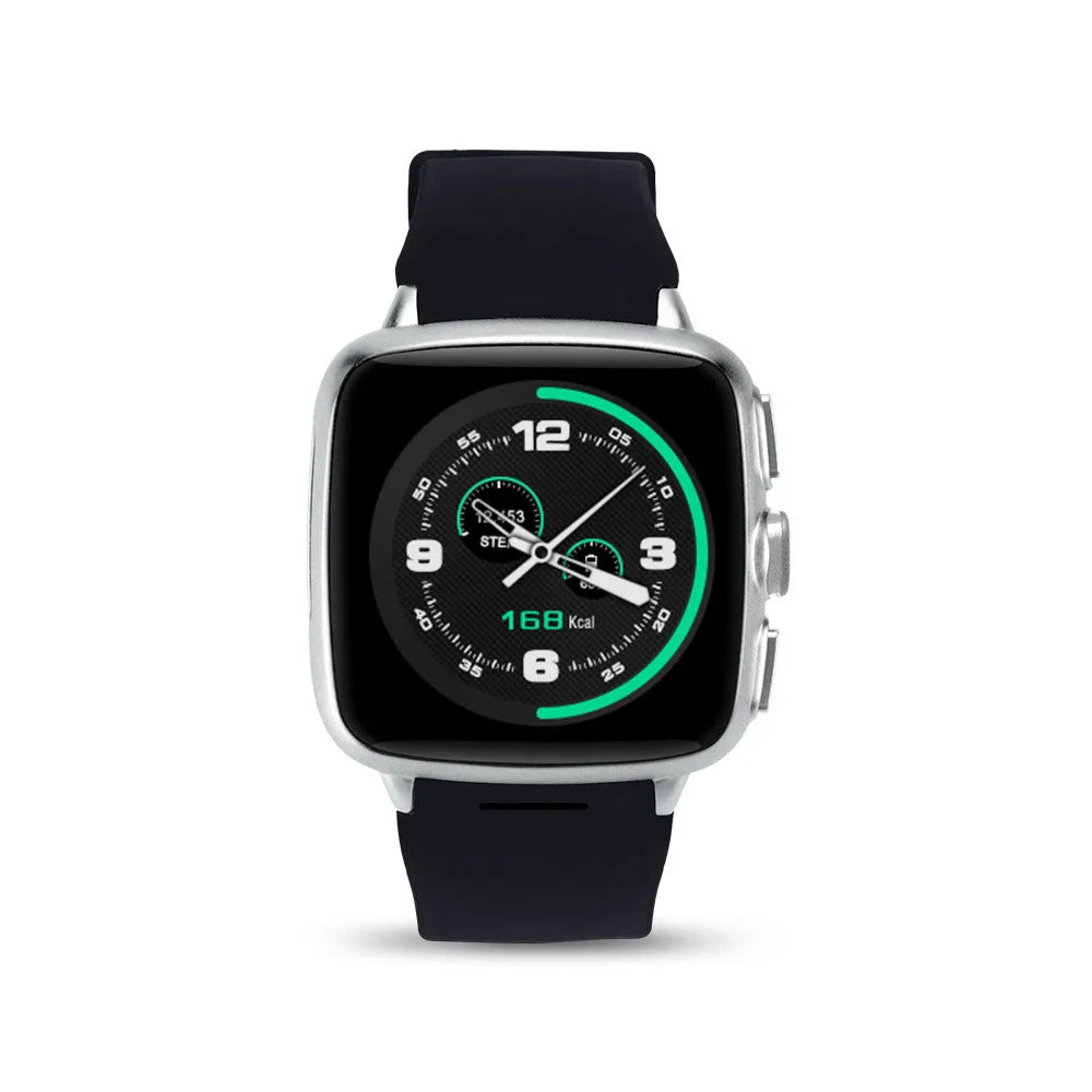 Z01smart watch with 1.54-inch HD capacitive touchscreen in black or white colour options