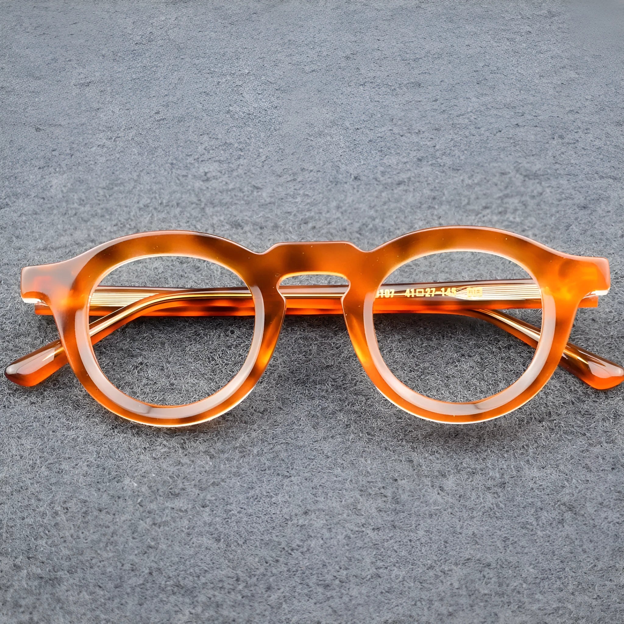 Hip-hop fashion glasses with thick sebum colour stitching plate frame and full rim construction
