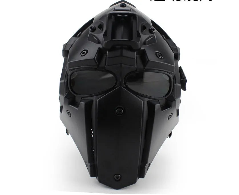 Ronin Tactical Helmet in polymer construction with adjustable straps and EVA padding