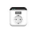White smart socket with European plug outlets and thermostatic remote control