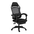 Black rotating computer gaming chair with linkage armrests and nylon wheels