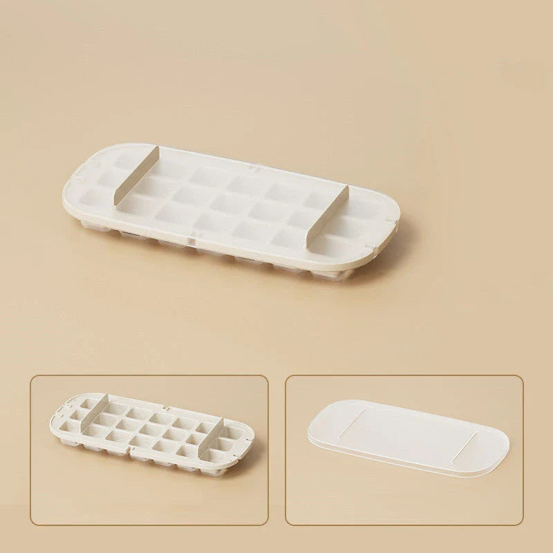 High-capacity ice cube tray with ice shovel for effortless freezing and ice cube removal