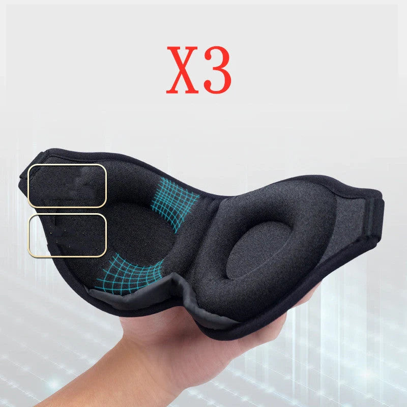 3D No Nose Wing Eye Mask in black with adjustable strap