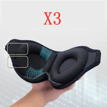 3D No Nose Wing Eye Mask in black with adjustable strap