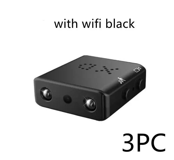 1080P Full HD mini camera with IR-CUT night vision motion detection black