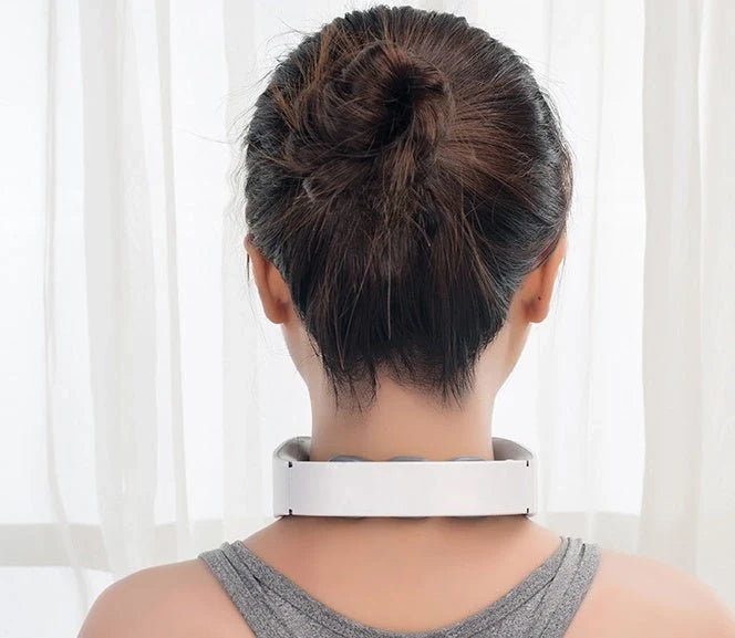 USB charging neck massager with adjustable settings for pain relief