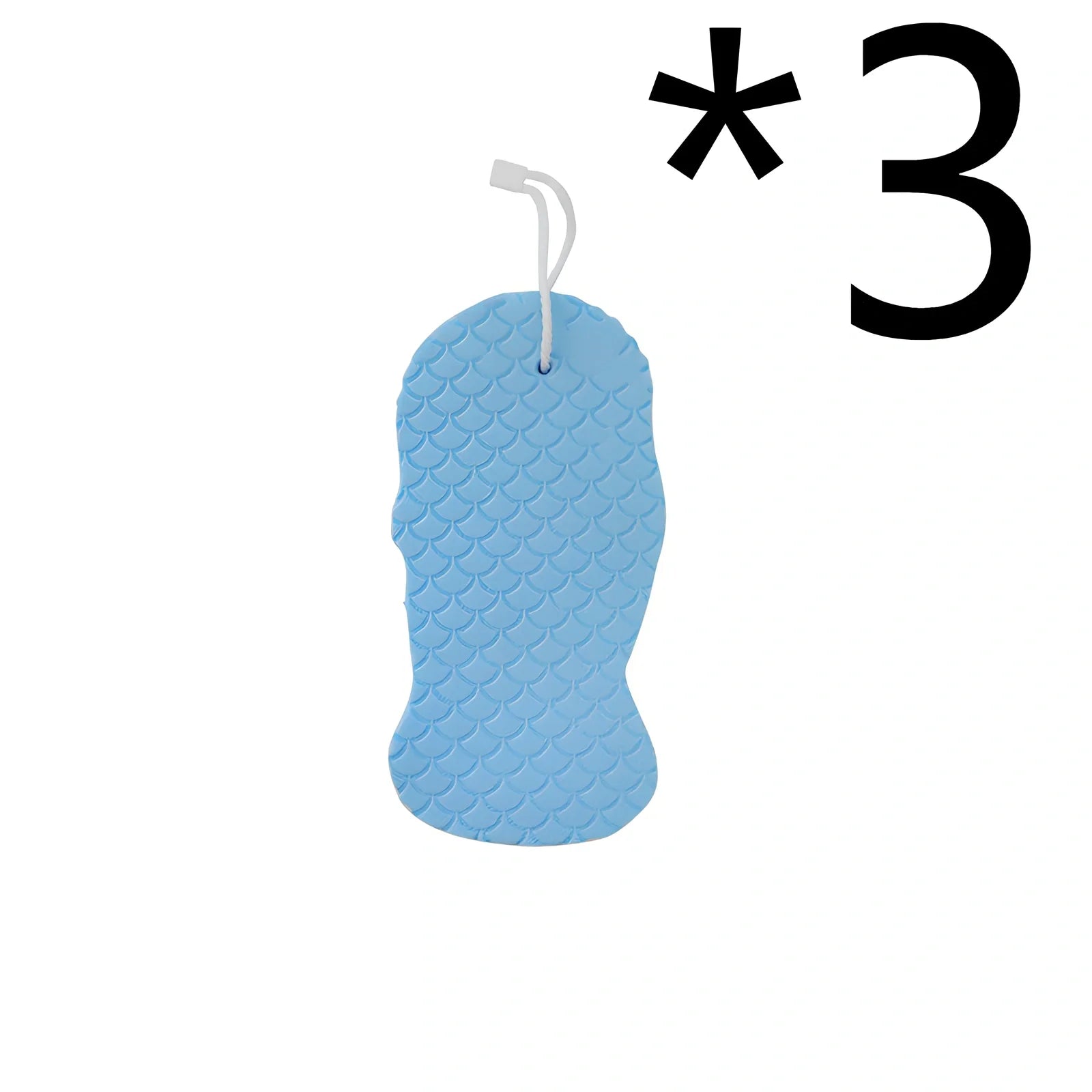 3D fish scale pattern bath sponge for gentle exfoliation and dead skin removal