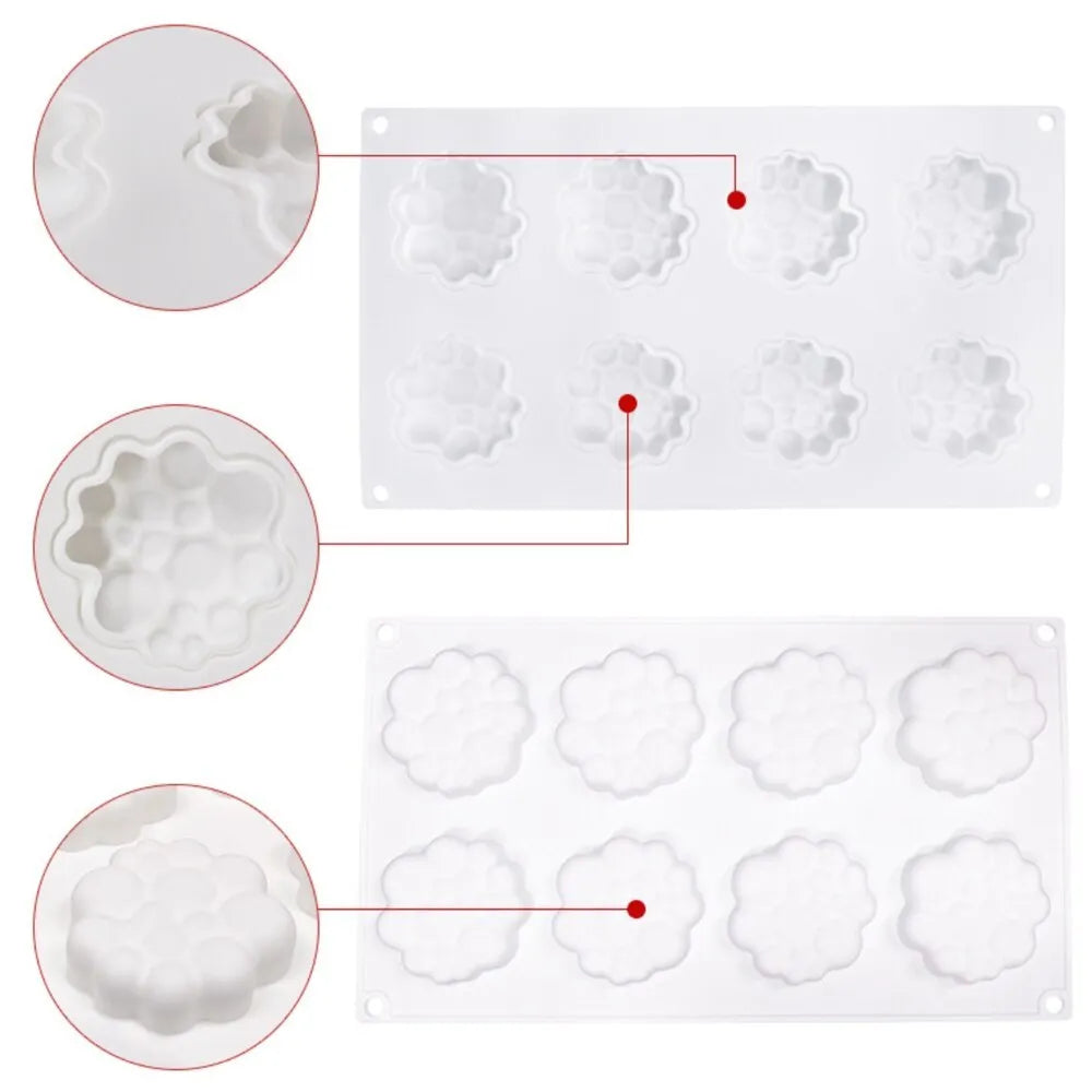 Round silicone cake mould with bubble tower pattern for baking and desserts