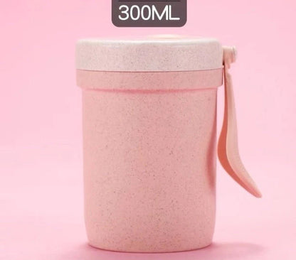 Eco-friendly wheat straw microwave lunch box with flexible lock seal