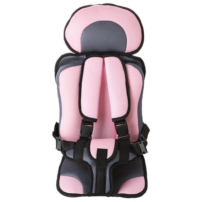 Portable baby safety seat mat with adjustable safety belt for car strollers