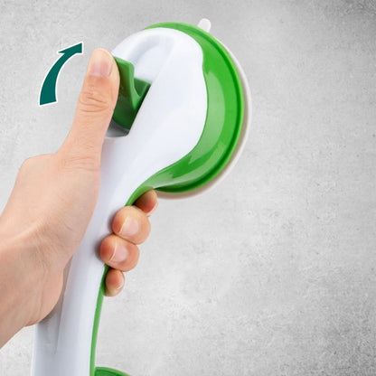 ABS suction cup bathroom handrail in green, blue, and purple for anti-slip safety