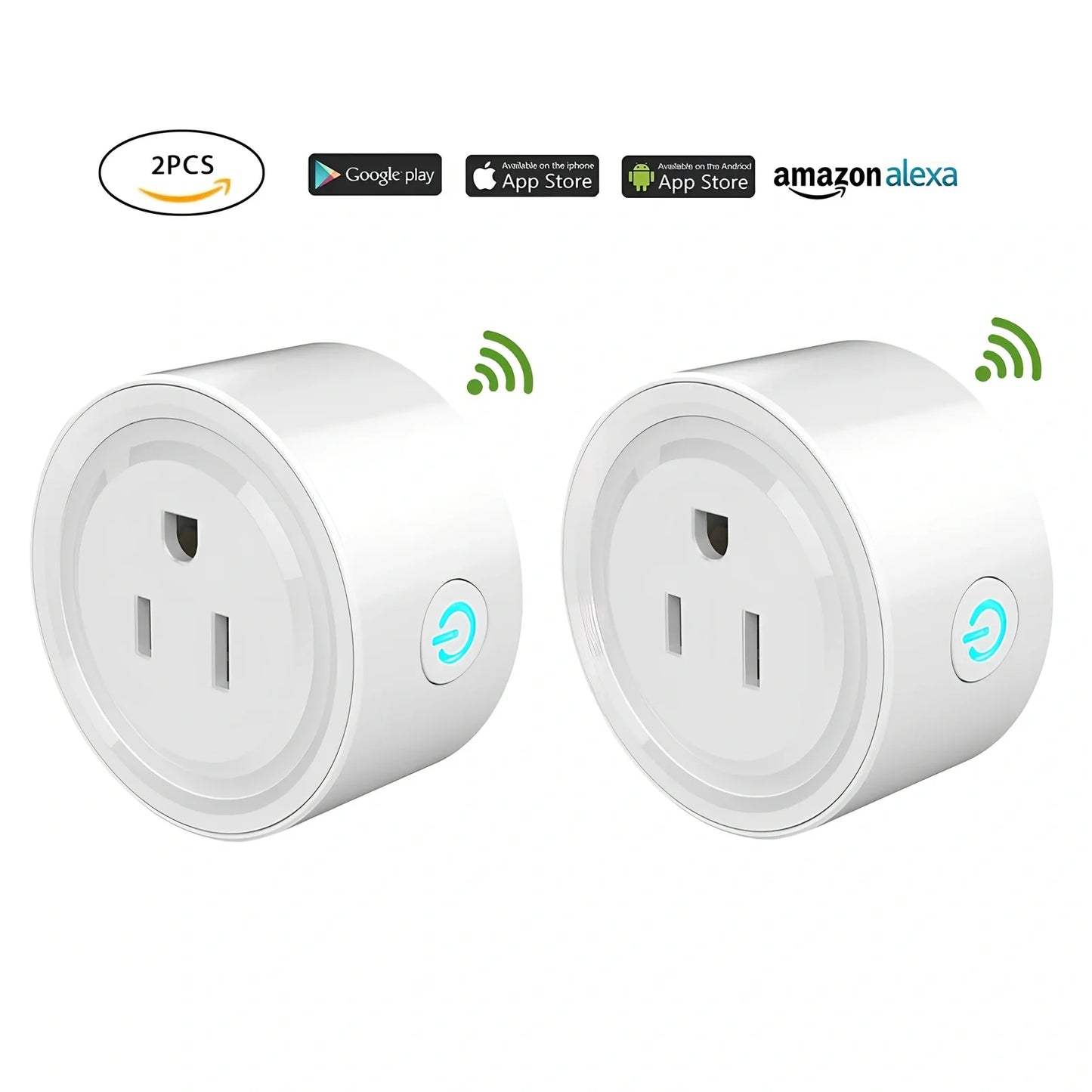 UK three-pin WIFI smart plug adapter with four outlets and USB ports for remote control via app or Alexa