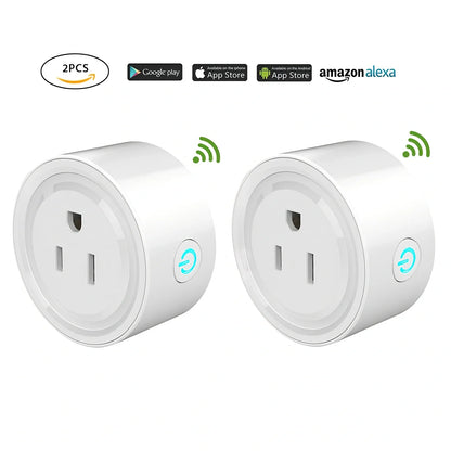 UK three-pin WIFI smart plug adapter with four outlets and USB ports for remote control via app or Alexa