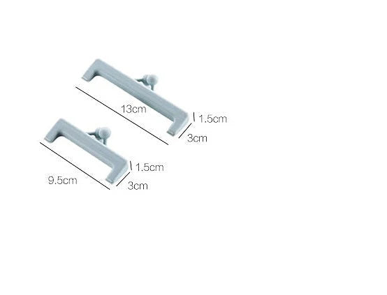 Push-button plain food bag sealing clips in blue and pink