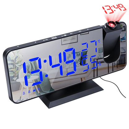 Multifunctional radio projection alarm clock with LED display and USB port