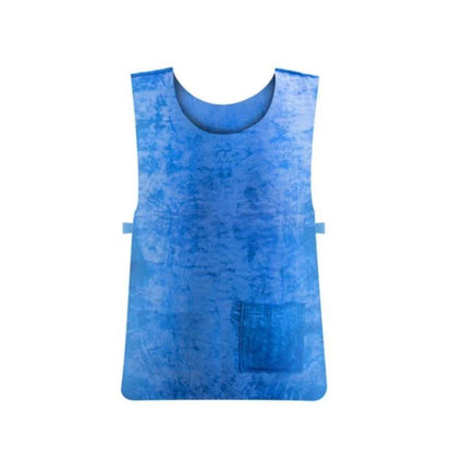 Unisex Ice Vest for summer heat relief, blue color, 61x40cm