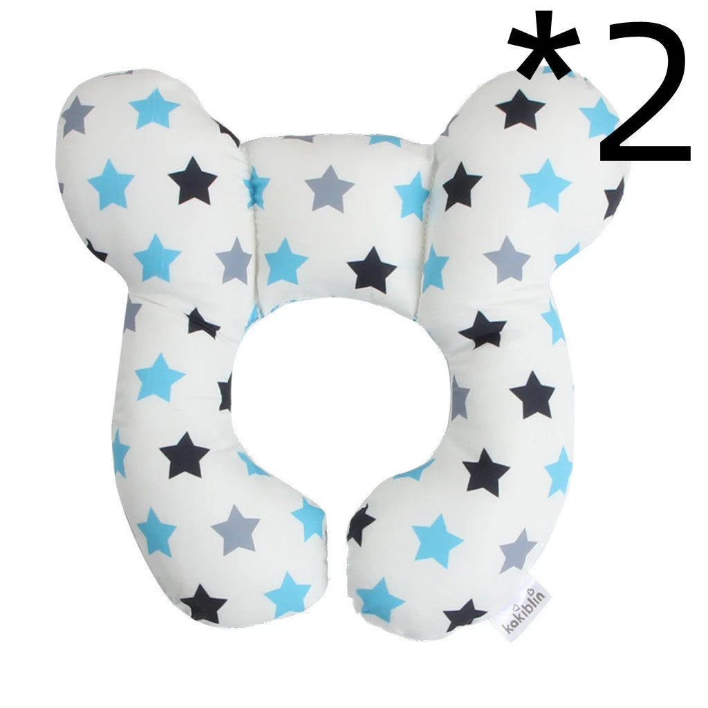 U-shaped baby head support pillow in various styles for car safety seats