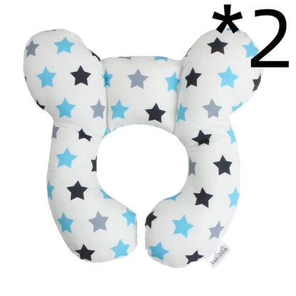 U-shaped baby head support pillow in various styles for car safety seats