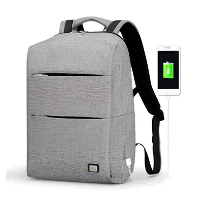 Black business anti-theft computer bag with 20-35L capacity and internal laptop pocket