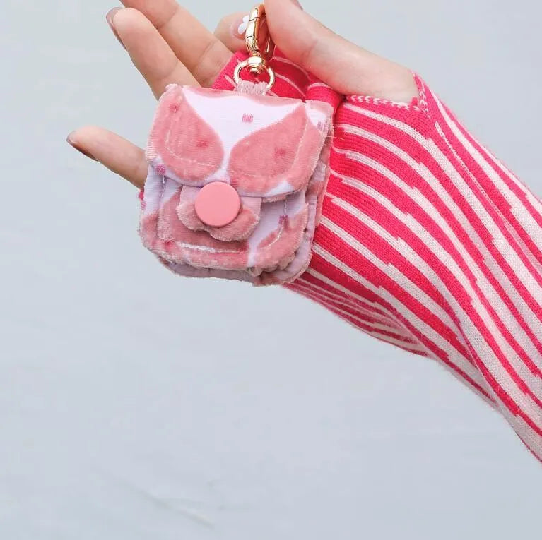 Silicone earphone bag with rose love hanging ornament, Love colour, cartoon thermal transfer design, compatible with AirPods 2 3 Pro Pro2
