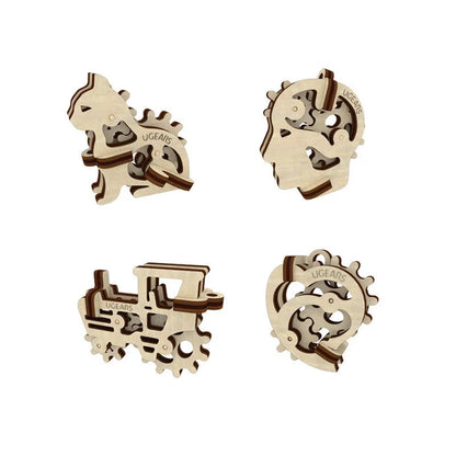 Wooden Fingertip Rubik Cube puzzle with various themes