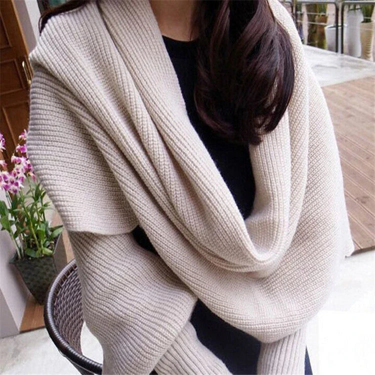Cozy cashmere scarf sweater in a variety of colors, providing warmth and style for women