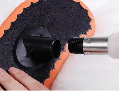 Extendable car wash brush with milk silk bristles and aluminum pole for vehicle cleaning