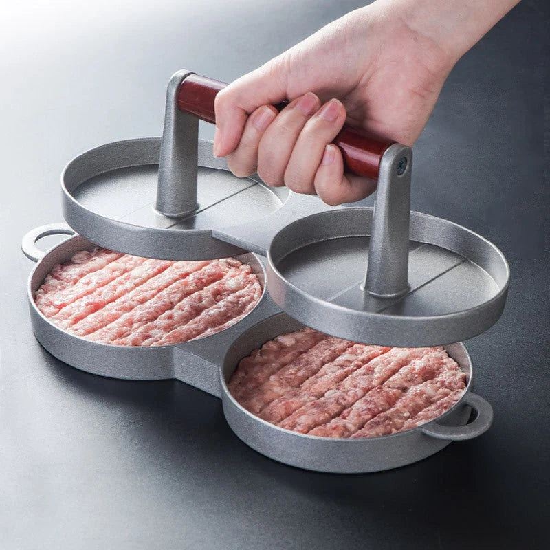 Aluminum alloy hamburger press mould for making uniform patties