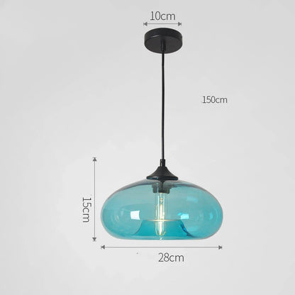 Nordic Modern Loft Pendant Lamp with glass body and adjustable height