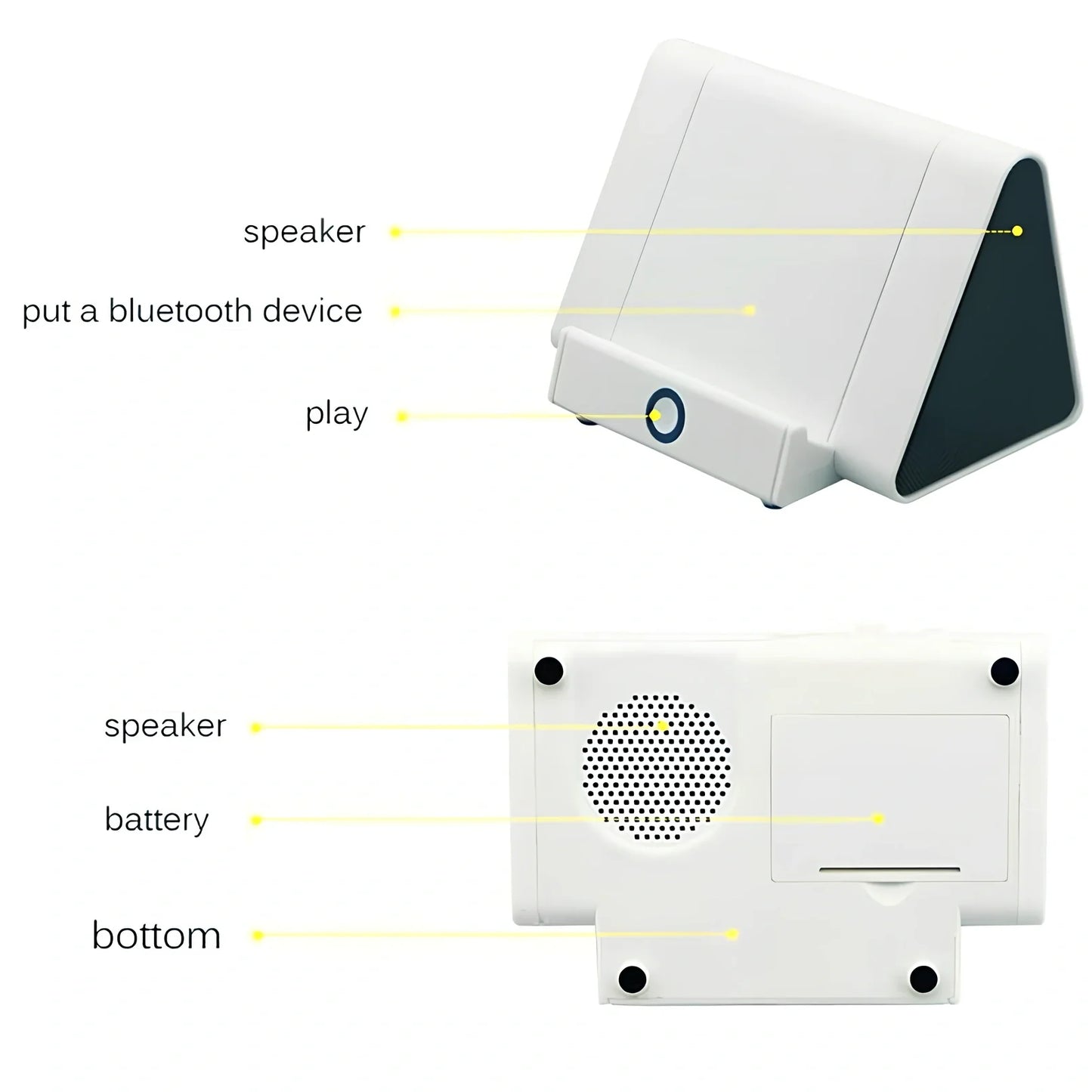 Compact black wireless Bluetooth speaker with micro-USB charging port and touch controls