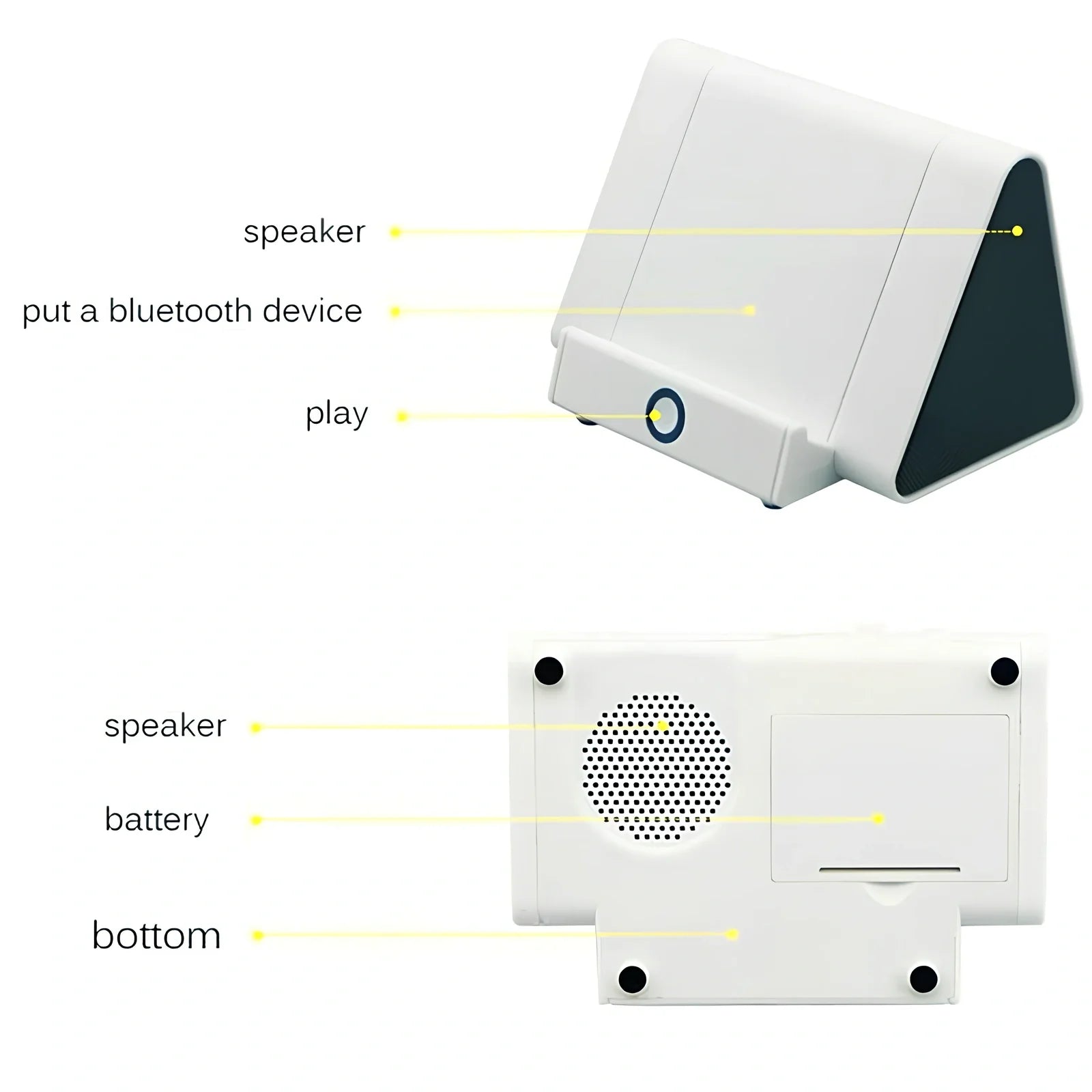 Compact black wireless Bluetooth speaker with micro-USB charging port and touch controls