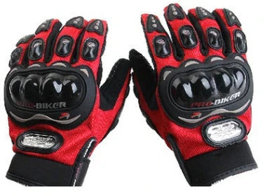 Motorcycle riding gloves in various colors, offering protection and style for Kiwi adventurers.