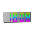 Big screen and font electronic bedside clock with 10mm thick plastic shell in modern simplicity, black or white colour options