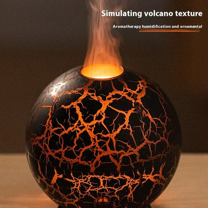 Creative Planet USB Humidifier with essential oil diffuser in black and white crackle finish