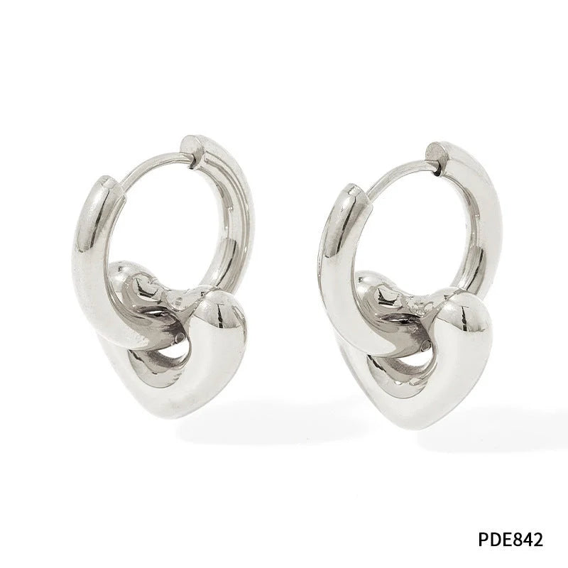 XINGX Stainless Steel Glossy Earrings in geometric designs, available in gold and silver tones.