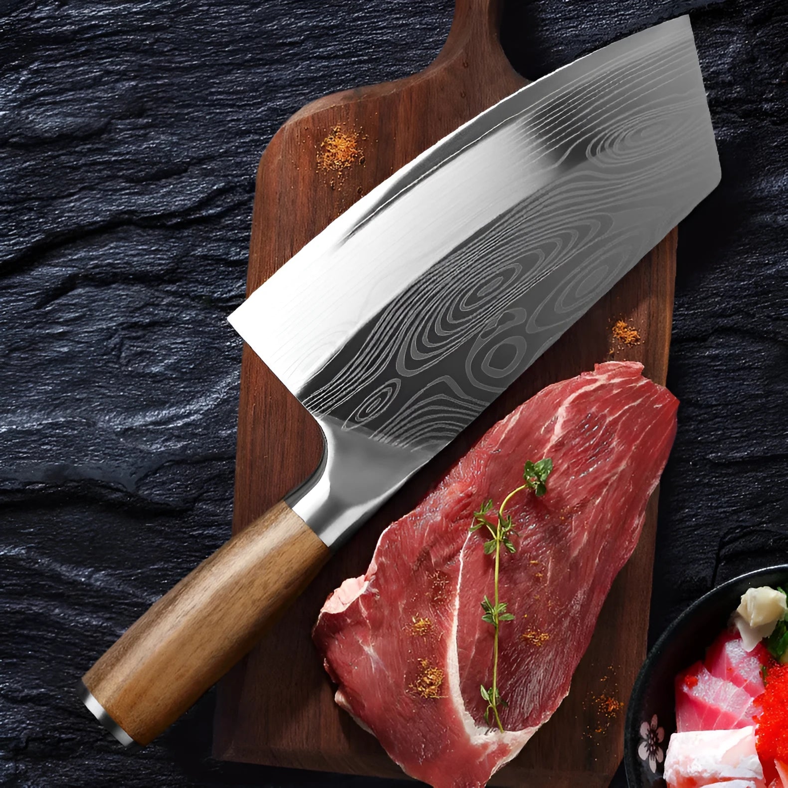 320mm long stainless steel kitchen knife with a 40cr13 steel blade