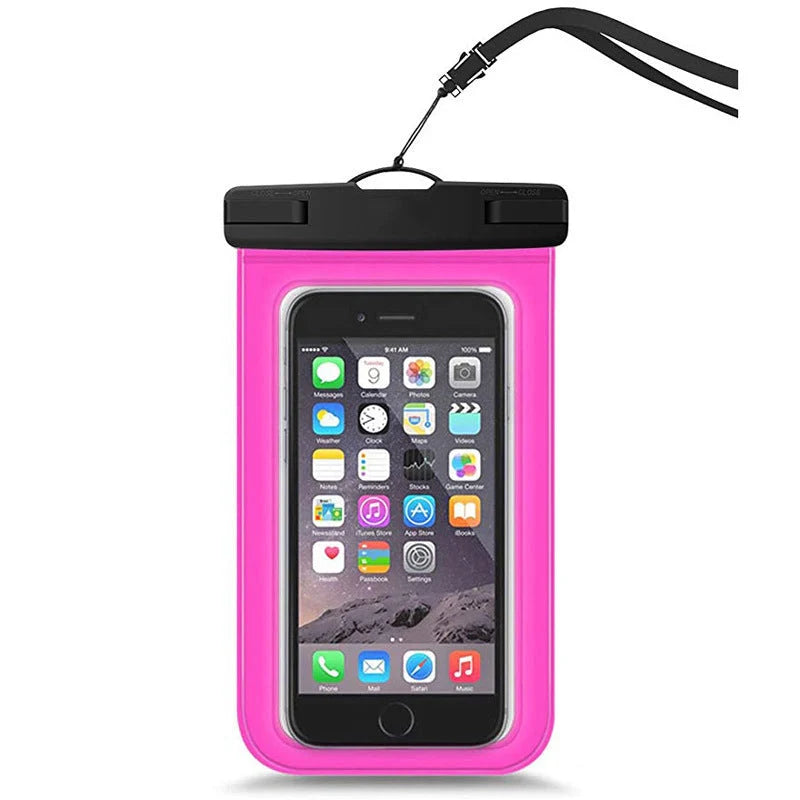 Waterproof mobile phone bag for diving and outdoor activities in various colors