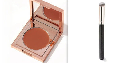 Coloured clay undereye corrector concealer pot showing 2.2g net content with five colour options displayed
