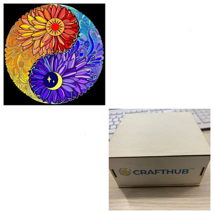 Animal Puzzle Craft Hub A3 Size Wooden Box for puzzle storage and display