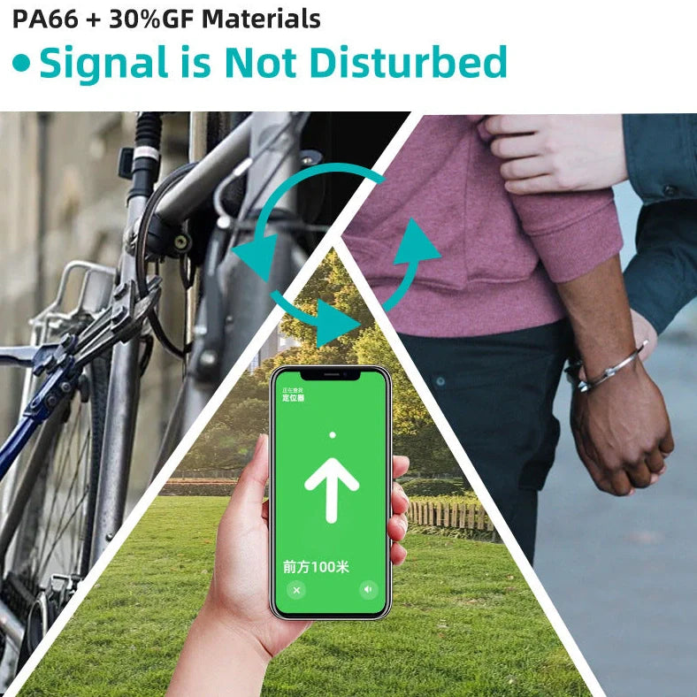 Bicycle water bottle cage with anti-theft screws and concealed Airtag tracking compartment