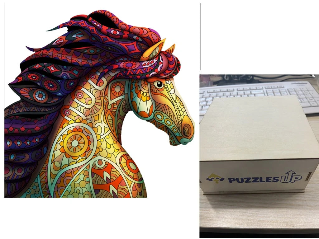 Animal Puzzle Puzzlesup A3 Size With The Box - Detailed wooden puzzle for creative minds