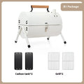 White round chimney oven portable barbecue grill for frying and baking