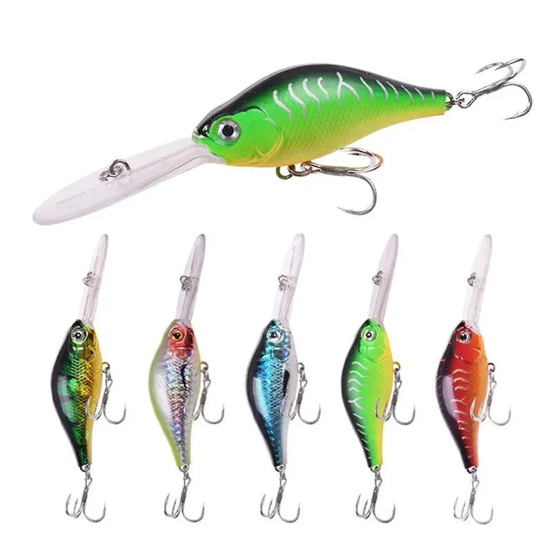 Floating Rock Little Fat Man deep diving mino fishing lure, 10.5cm long, shown in colour option A.