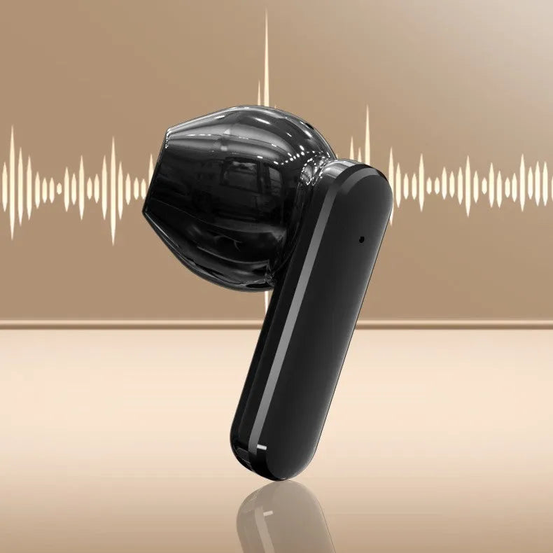 YX28 Bluetooth headset with full-colour touch screen LCD display in black or white colour with ear hook design