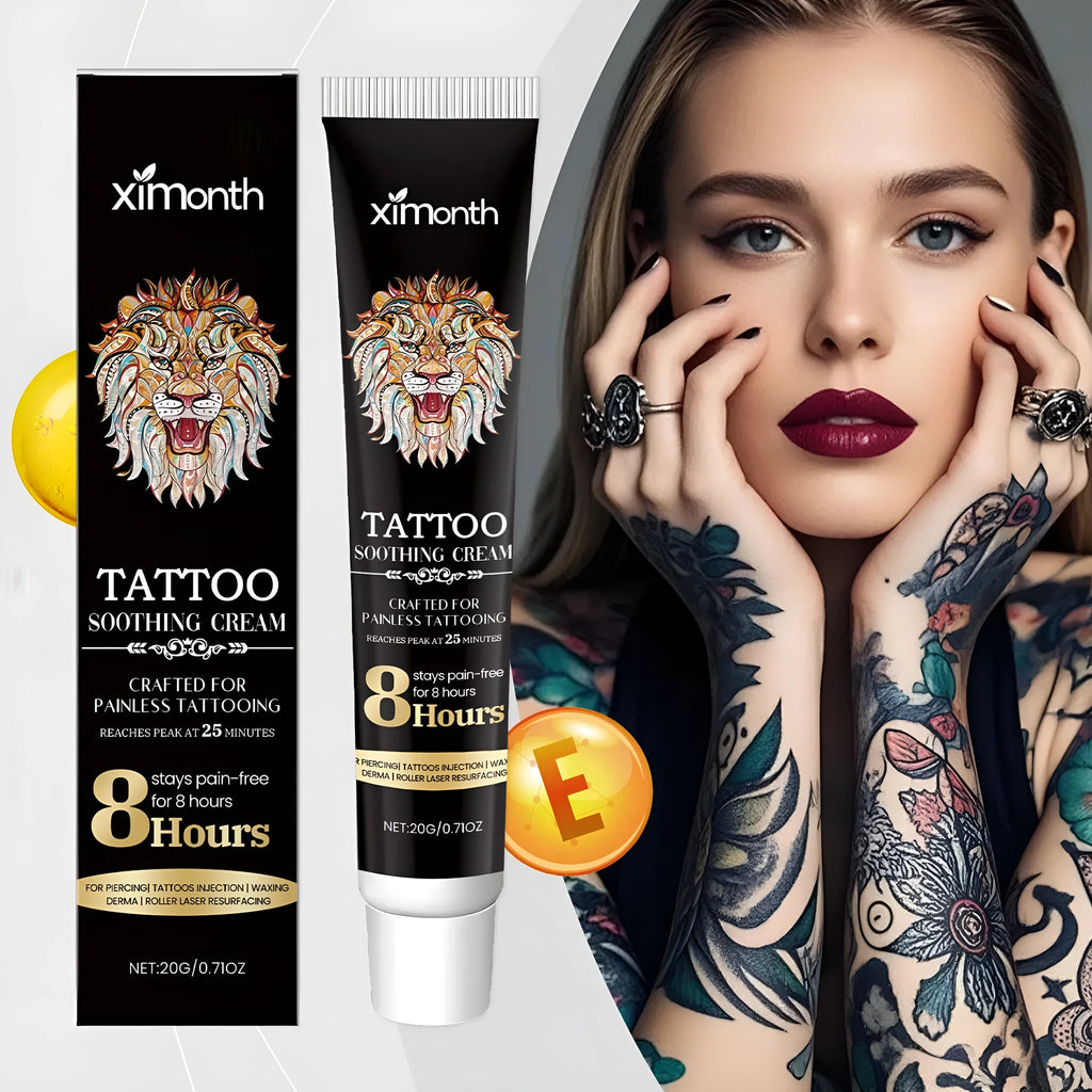20g tube of tattoo soothing neck cream for aftercare with mint leaf and tea tree oil.
