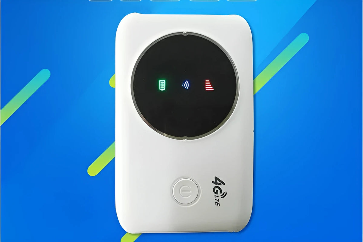 White mini 4G wireless router with dual-band Wi-Fi and VPN firewall support