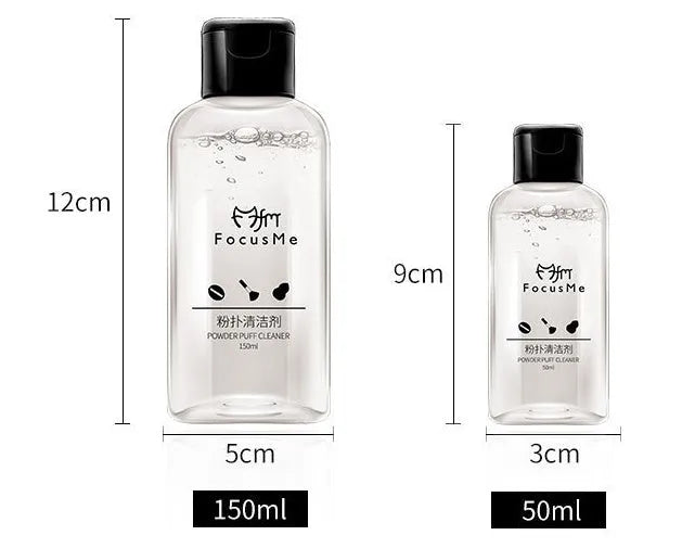 50ml makeup brush cleaning liquid in a compact 9x3x3cm bottle