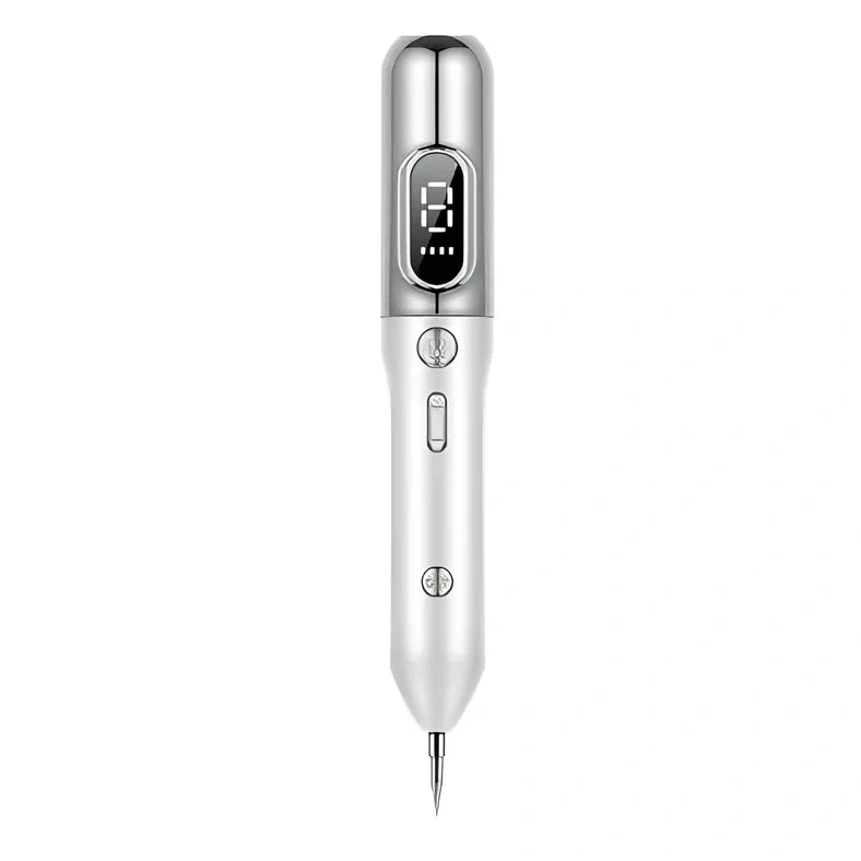 Silver grey Blue Light Acne Beauty Instrument pen with needles, USB, and 5ml cooling gel for spot removal