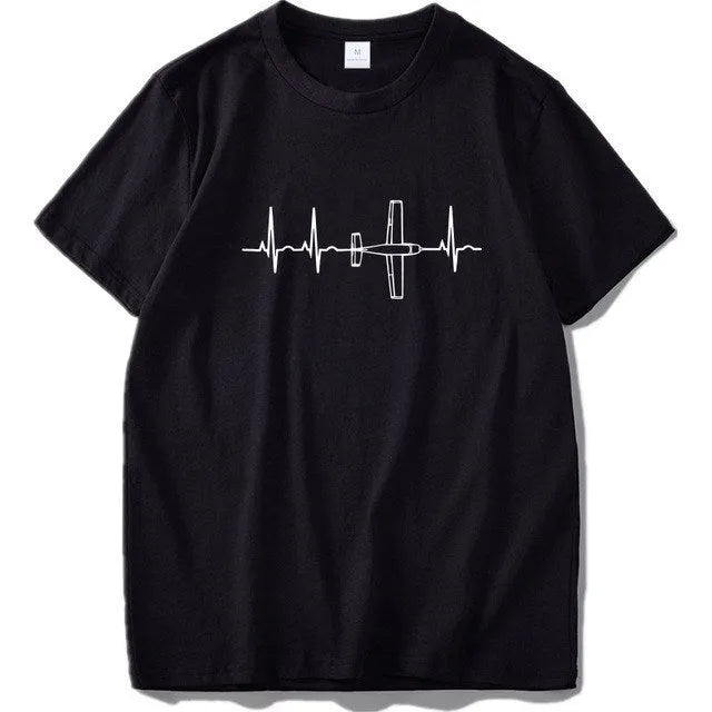 Mens slim fit cartoon print short sleeve T-shirt in black with round neck collar