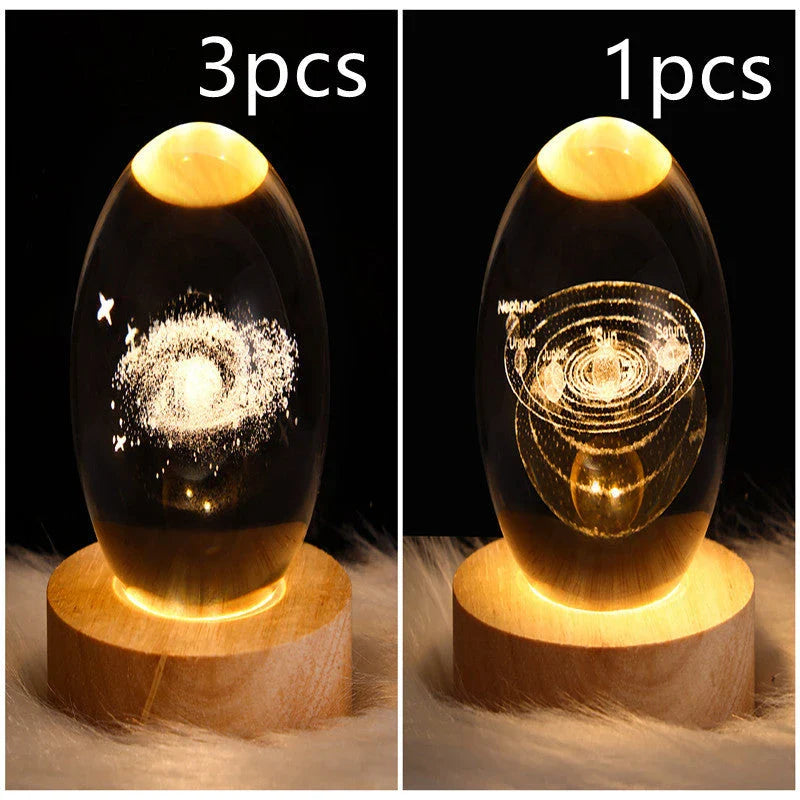 Magical Galaxy Crystal Ball Lamp with captivating 3D celestial lighting effects